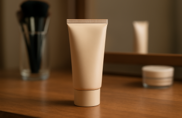 tube de base en creme posé sur coiffeuse