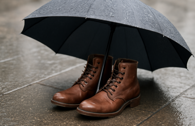 Bottes en cuir ou synthétique : que privilégier pour la pluie ?