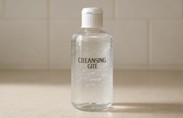 flacon léger de gel nettoyant sur comptoir