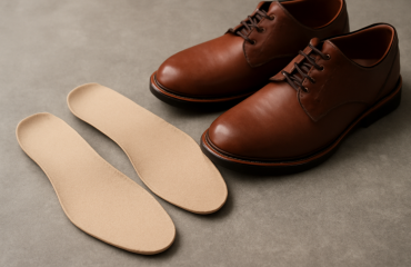 semelles amovibles posées à côté de chaussures