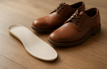 semelles amovibles posées à côté de chaussures