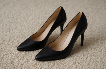 paire d'escarpins poses sur un tapis