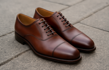 paire de chaussures élégantes posée sur trottoir