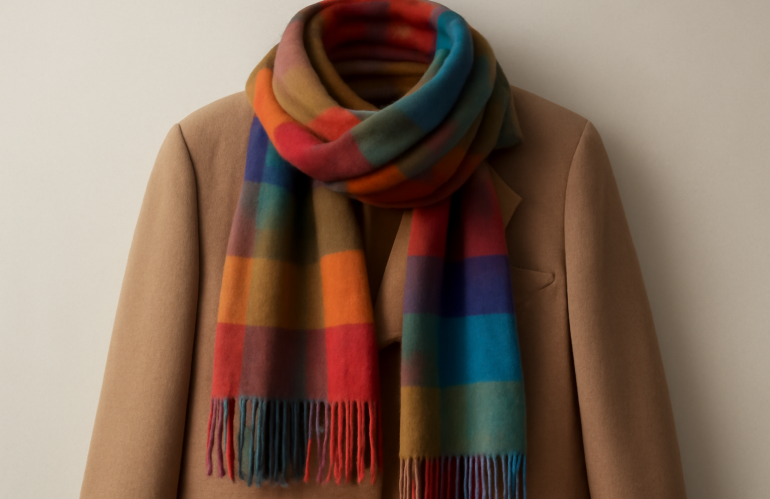Quelle écharpe choisir pour réchauffer une tenue monochrome ?