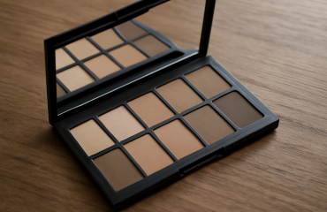 palette ouverte avec teintes neutres sur table