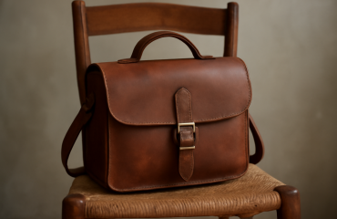 sac artisanal posé sur une chaise
