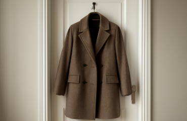 manteau suspendu sur porte dans entrée