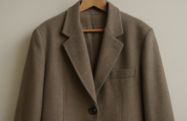 details d un blazer oversize sur cintre