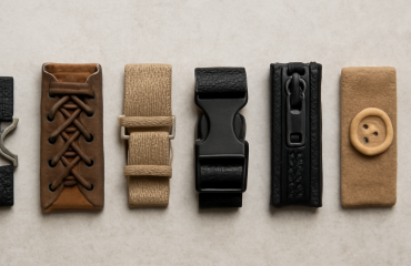 différentes fermetures de chaussures alignées