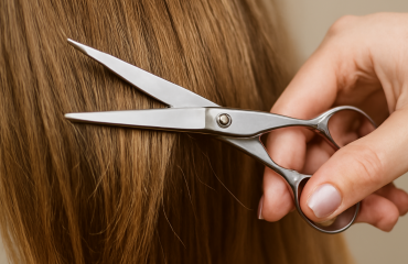 ciseaux coupant pointes cheveux longs