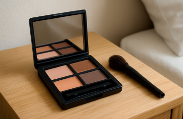 mini-kit maquillage posé sur table de chevet