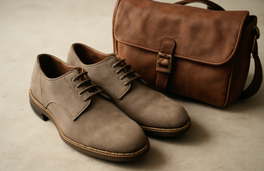 paire de chaussures posée près d'un sac