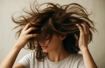 mains secouant cheveux pour rafraichir coiffure