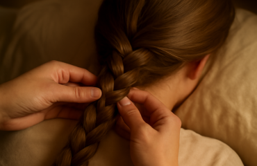 mains nattant cheveux avant le coucher