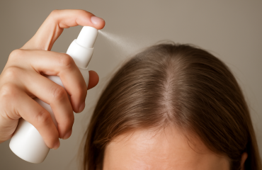 main vaporisant spray sur cheveux fins
