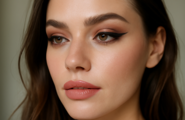 visage maquillé avec lumière naturelle