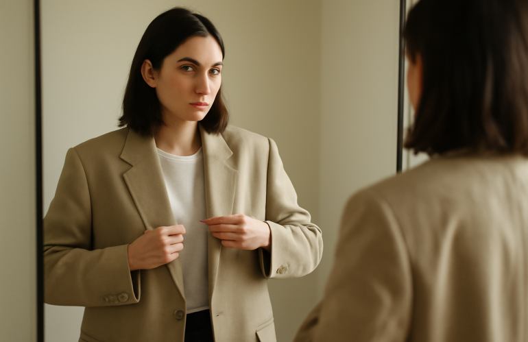Comment adapter une veste oversize quand on est petite ?