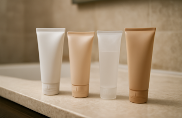 soins en tube posés sur un comptoir